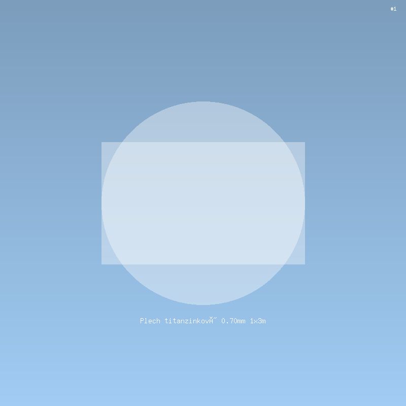 Plech titanzinkový 0.70mm 1x3m