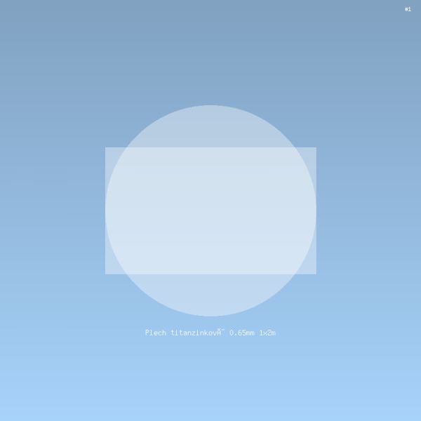 Plech titanzinkový 0.65mm 1x2m