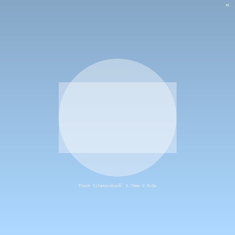 Plech titanzinkový 0.70mm 0.5x1m