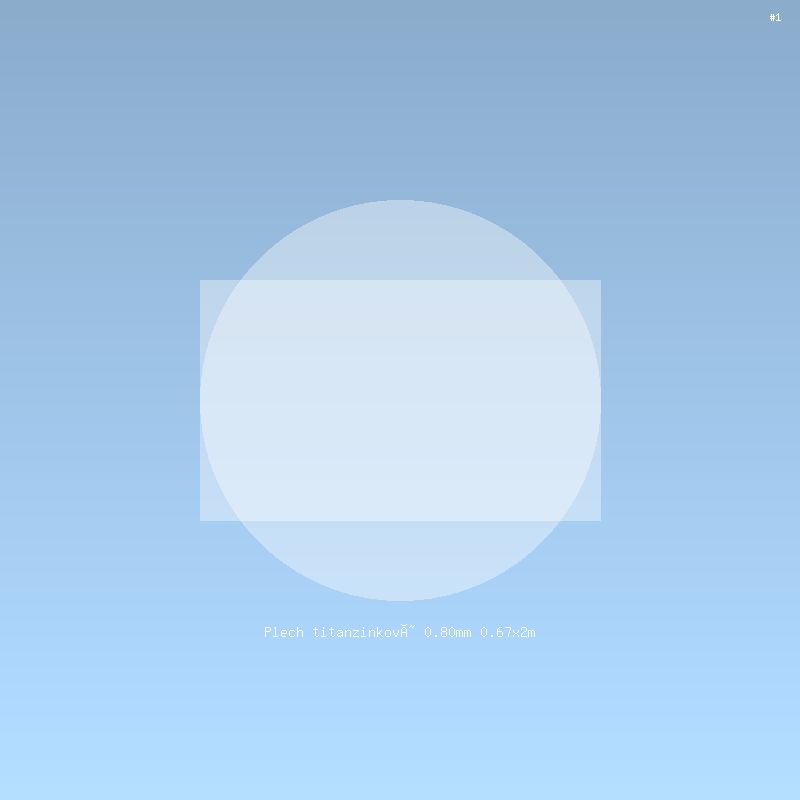 Plech titanzinkový 0.80mm 0.67x2m