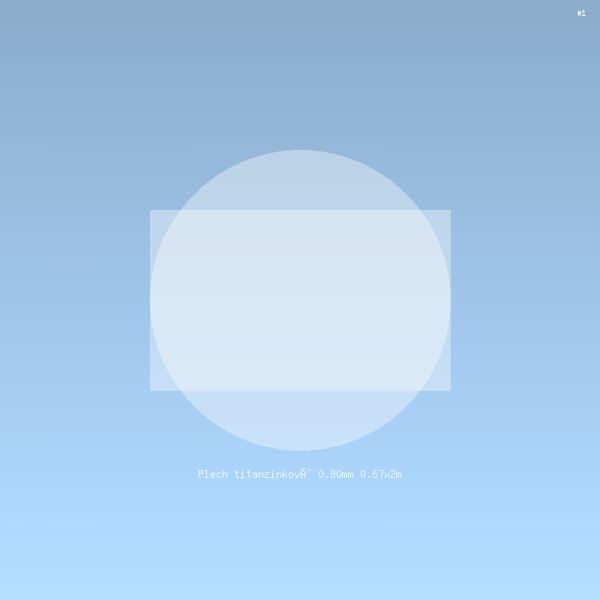 Plech titanzinkový 0.80mm 0.67x2m