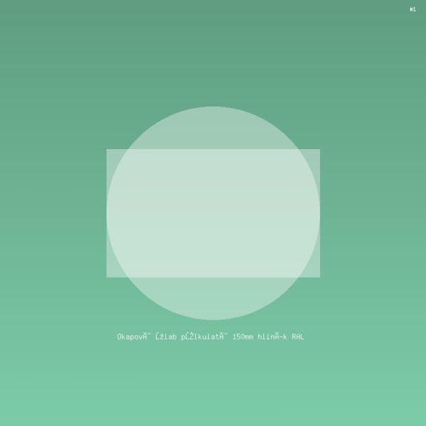 Okapový žlab půlkulatý 150mm hliník RAL 9005