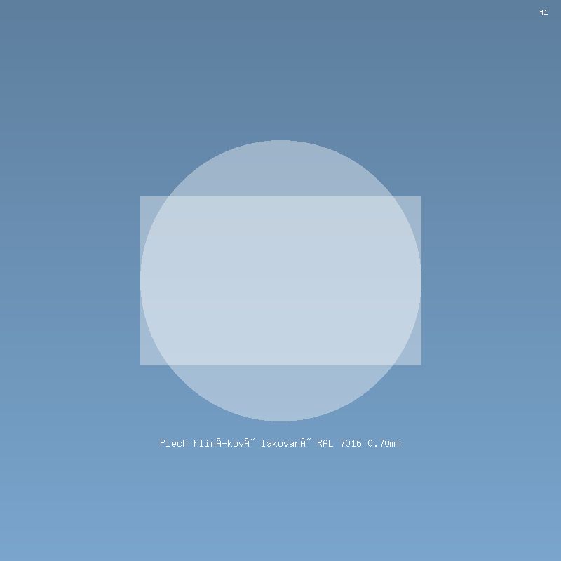 Plech hliníkový lakovaný RAL 7016 0.70mm