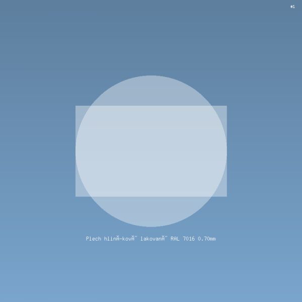 Plech hliníkový lakovaný RAL 7016 0.70mm