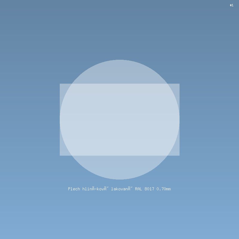 Plech hliníkový lakovaný RAL 8017 0.70mm