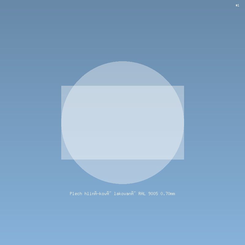 Plech hliníkový lakovaný RAL 9005 0.70mm