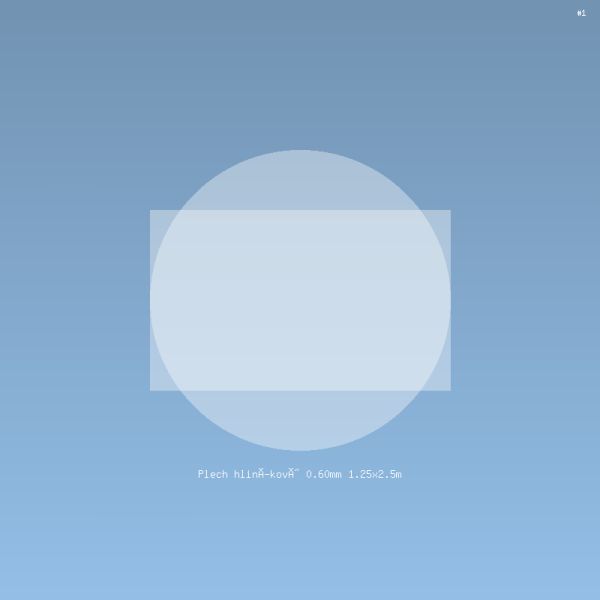 Plech hliníkový 0.60mm 1.25x2.5m