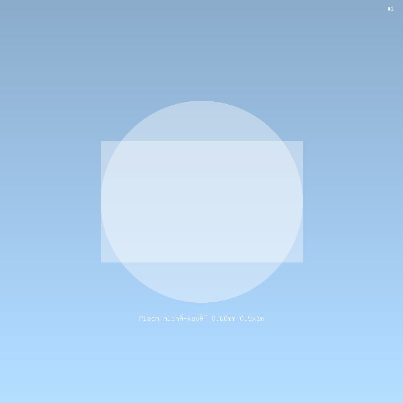 Plech hliníkový 0.60mm 0.5x1m