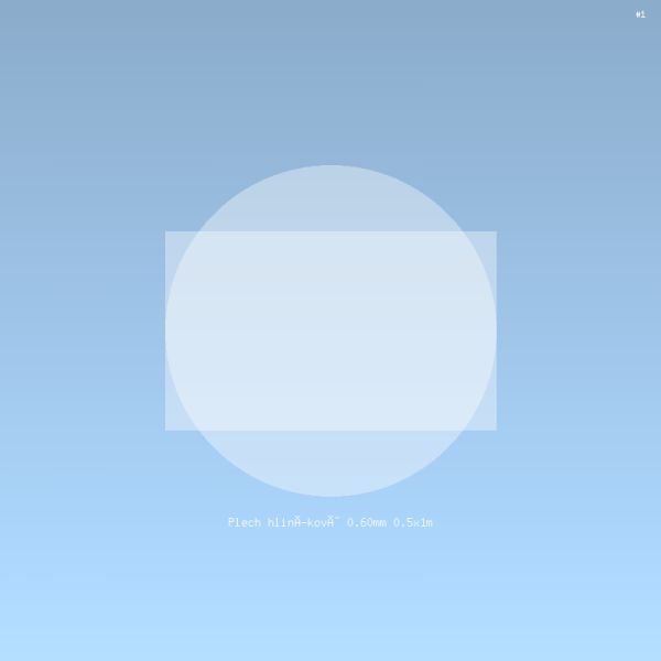 Plech hliníkový 0.60mm 0.5x1m