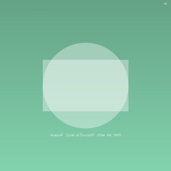 Okapový žlab půlkulatý 125mm RAL 3009