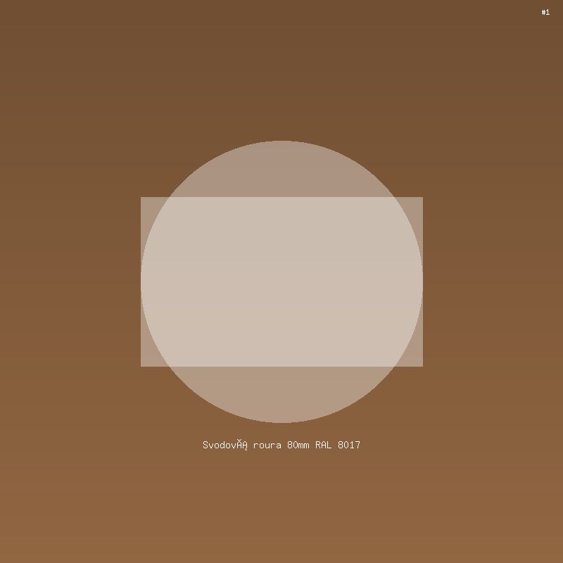 Svodová roura 80mm RAL 8017