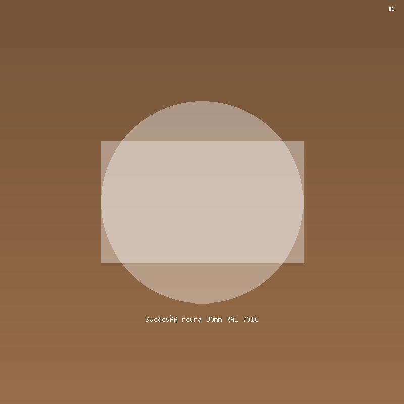 Svodová roura 80mm RAL 7016