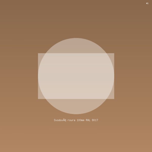 Svodová roura 100mm RAL 8017