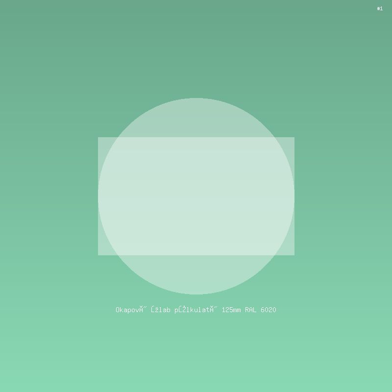 Okapový žlab půlkulatý 125mm RAL 6020