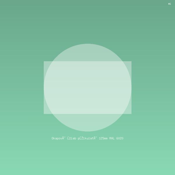 Okapový žlab půlkulatý 125mm RAL 6020