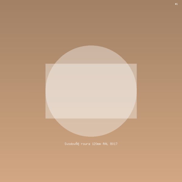 Svodová roura 120mm RAL 8017