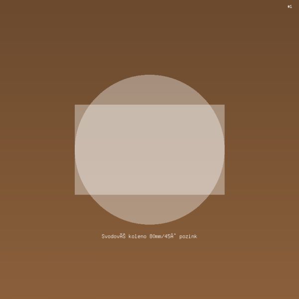 Svodové koleno 80mm/45° pozink