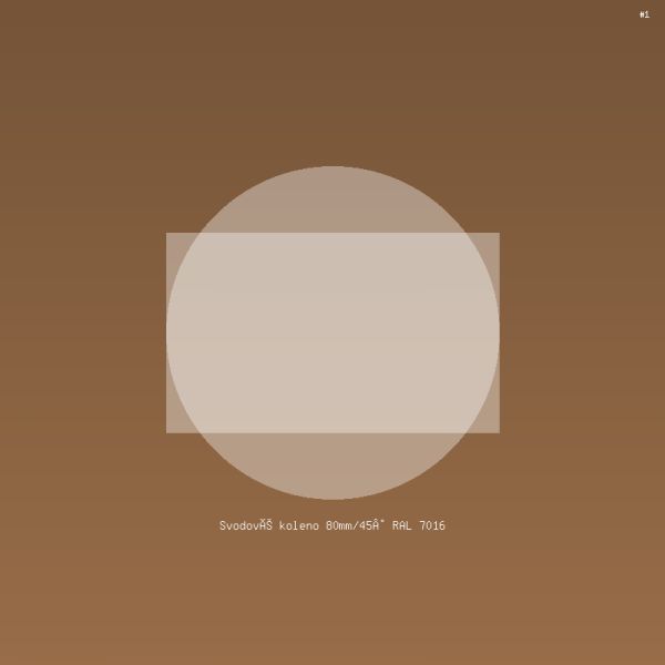 Svodové koleno 80mm/45° RAL 7016