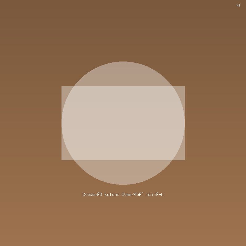 Svodové koleno 80mm/45° hliník