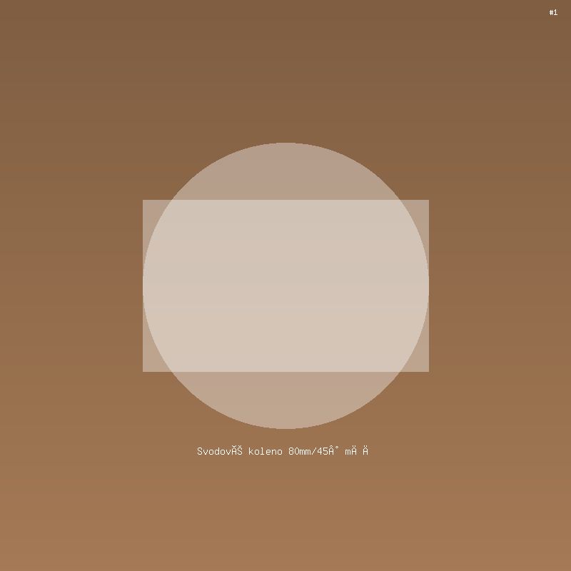 Svodové koleno 80mm/45° měď