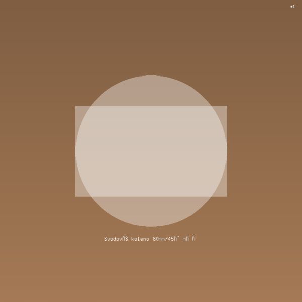 Svodové koleno 80mm/45° měď