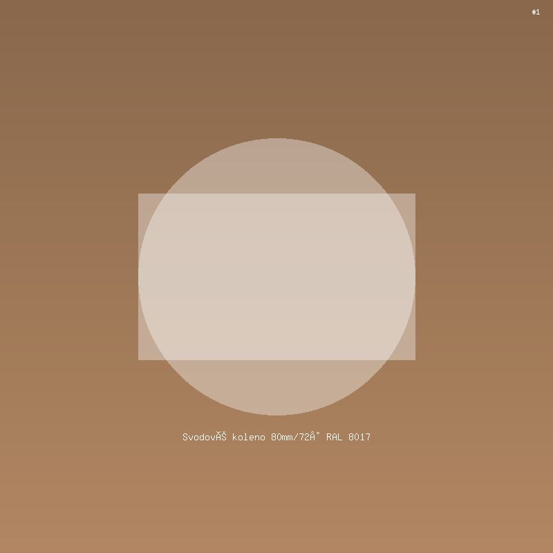 Svodové koleno 80mm/72° RAL 8017