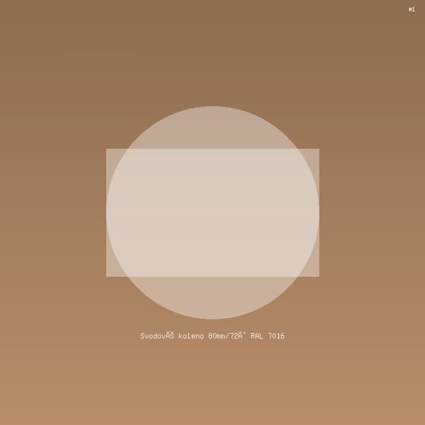 Svodové koleno 80mm/72° RAL 7016