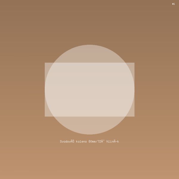 Svodové koleno 80mm/72° hliník