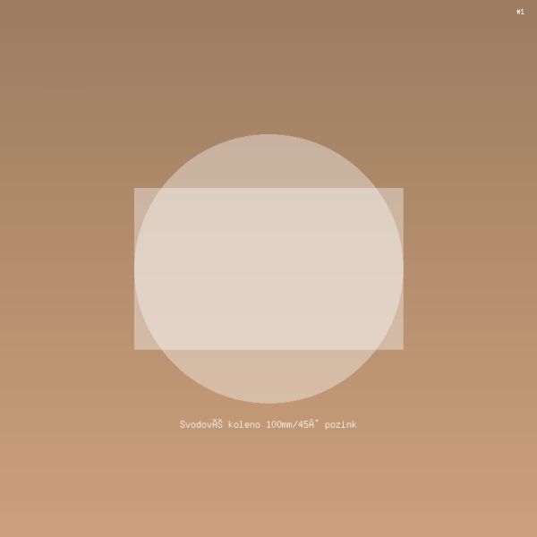 Svodové koleno 100mm/45° pozink