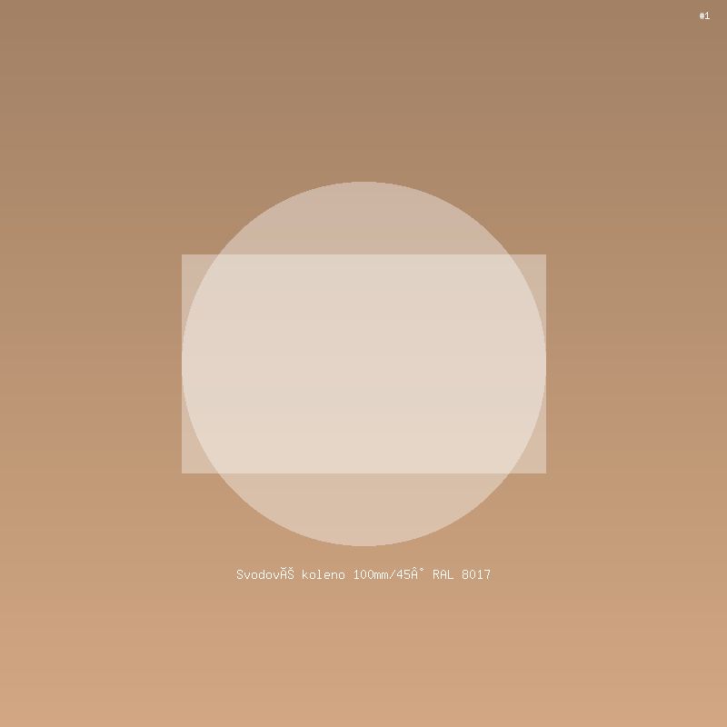Svodové koleno 100mm/45° RAL 8017