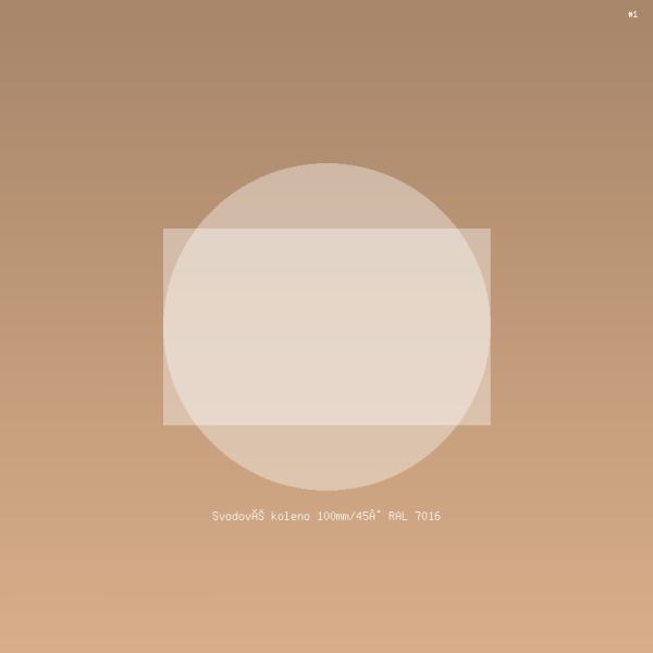 Svodové koleno 100mm/45° RAL 7016