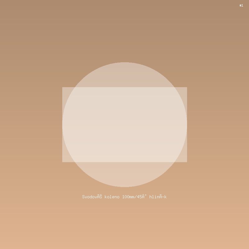 Svodové koleno 100mm/45° hliník