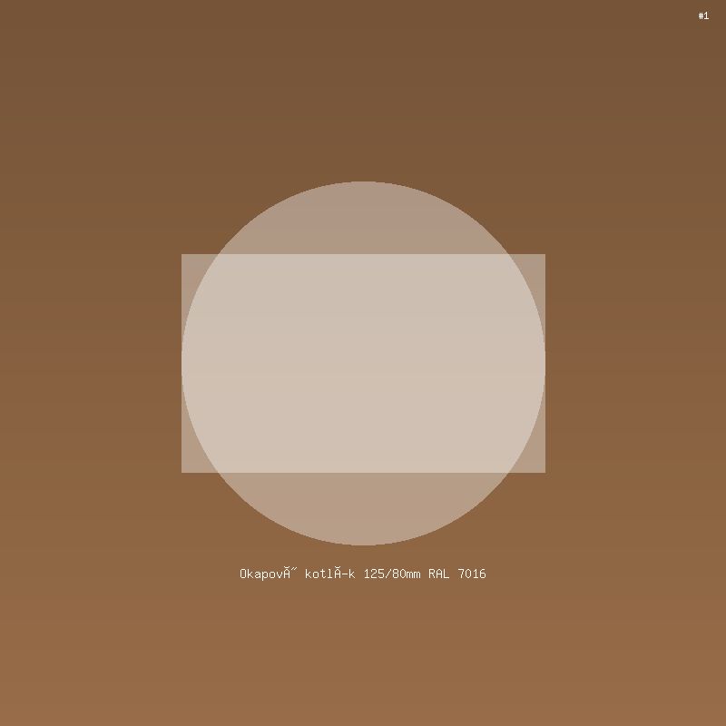 Okapový kotlík 125/80mm RAL 7016