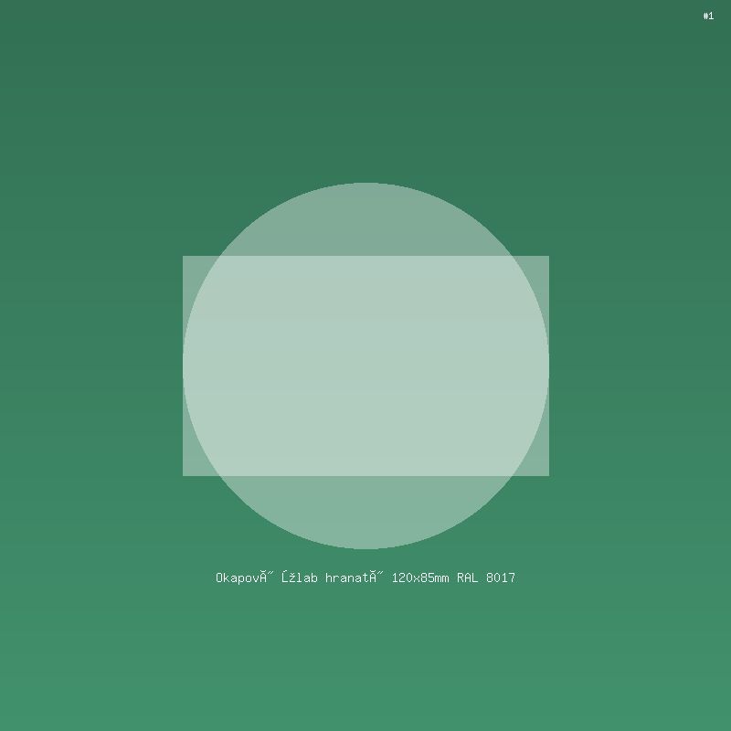 Okapový žlab hranatý 120x85mm RAL 8017