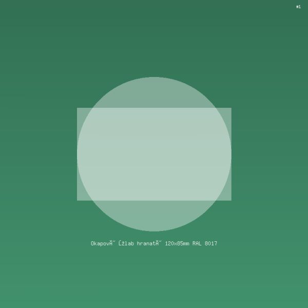 Okapový žlab hranatý 120x85mm RAL 8017