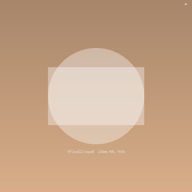 Výpusť/lapač 120mm RAL 7016