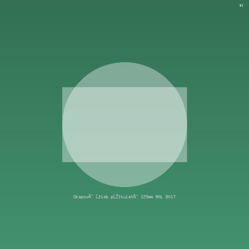 Okapový žlab půlkulatý 125mm RAL 8017