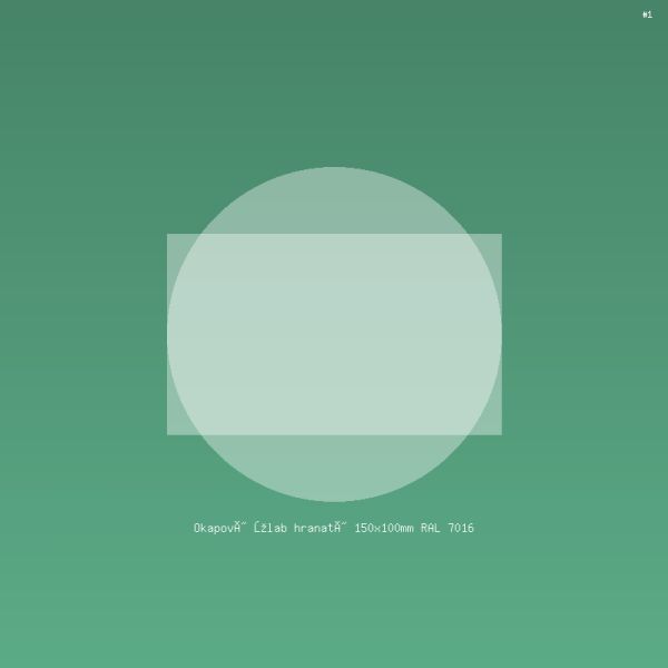 Okapový žlab hranatý 150x100mm RAL 7016