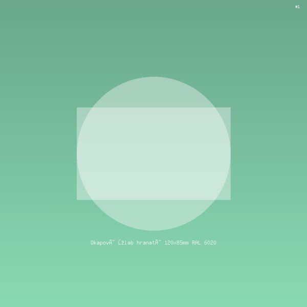 Okapový žlab hranatý 120x85mm RAL 6020