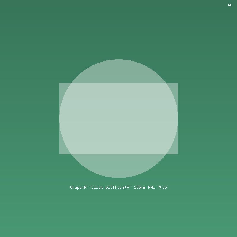 Okapový žlab půlkulatý 125mm RAL 7016