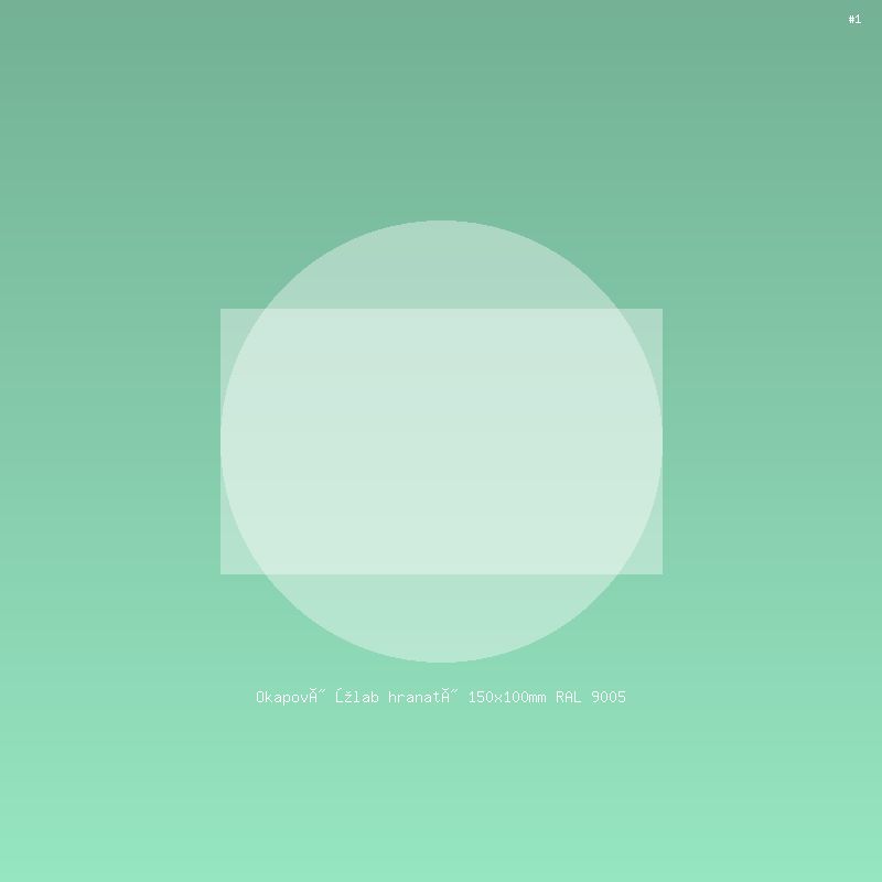 Okapový žlab hranatý 150x100mm RAL 9005