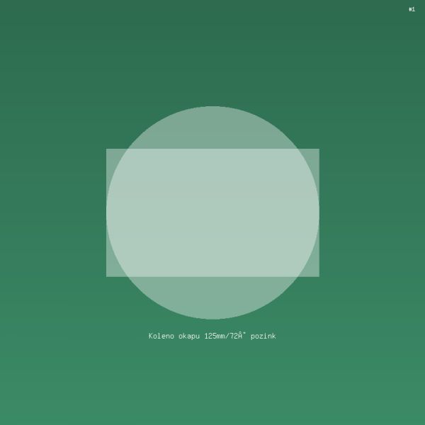 Koleno okapu 125mm/72° pozink