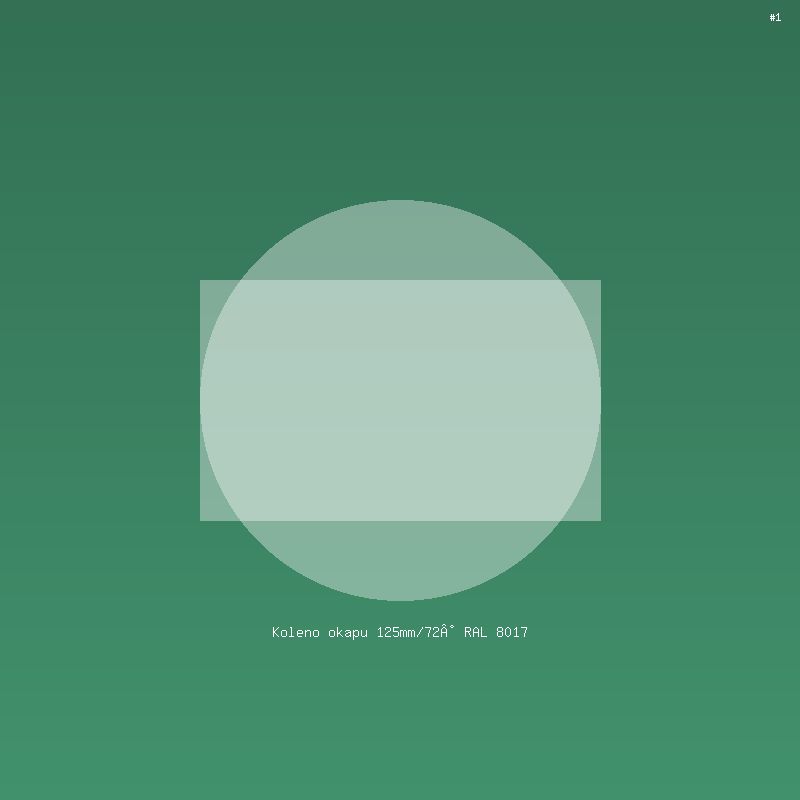 Koleno okapu 125mm/72° RAL 8017