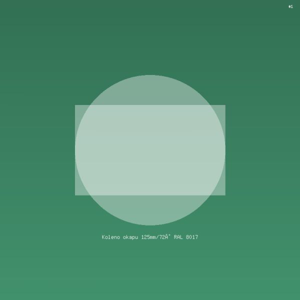 Koleno okapu 125mm/72° RAL 8017