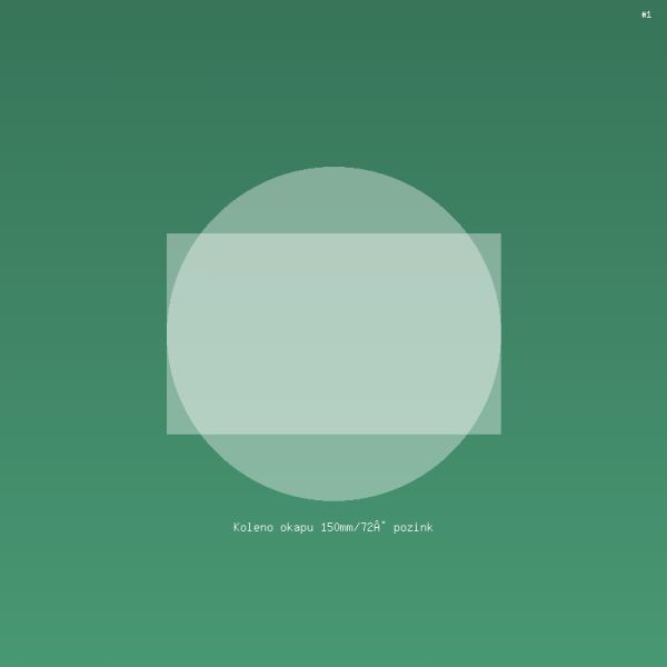 Koleno okapu 150mm/72° pozink