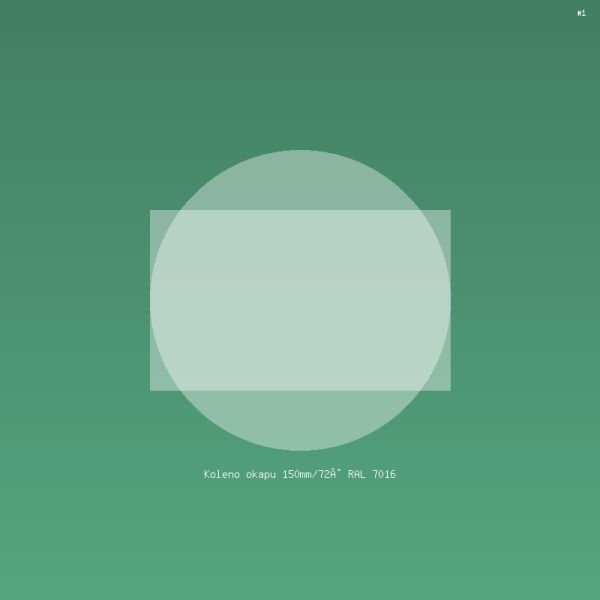 Koleno okapu 150mm/72° RAL 7016