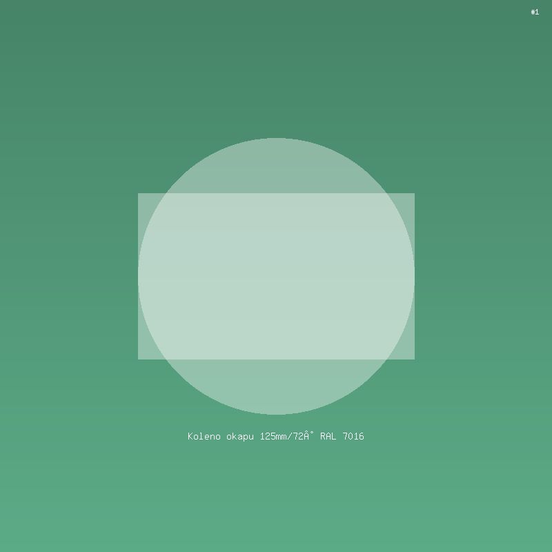 Koleno okapu 125mm/72° RAL 7016