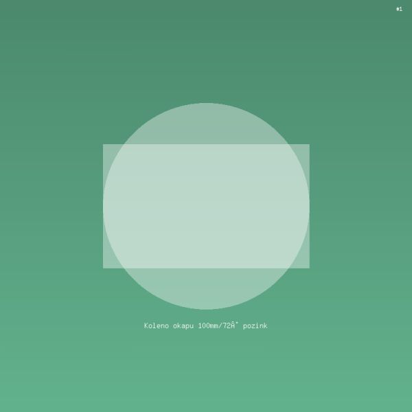 Koleno okapu 100mm/72° pozink