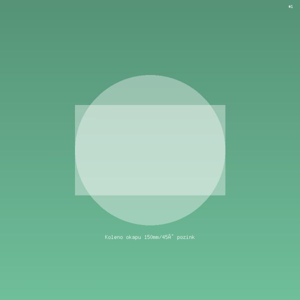 Koleno okapu 150mm/45° pozink