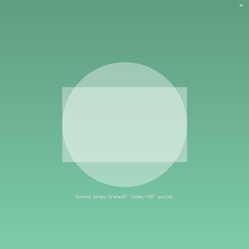 Koleno okapu hranatý 120mm/72° pozink